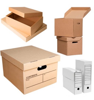 DUNDERGUBBE caja mudanza, marrón, 64x34x40 cm/80 l - IKEA